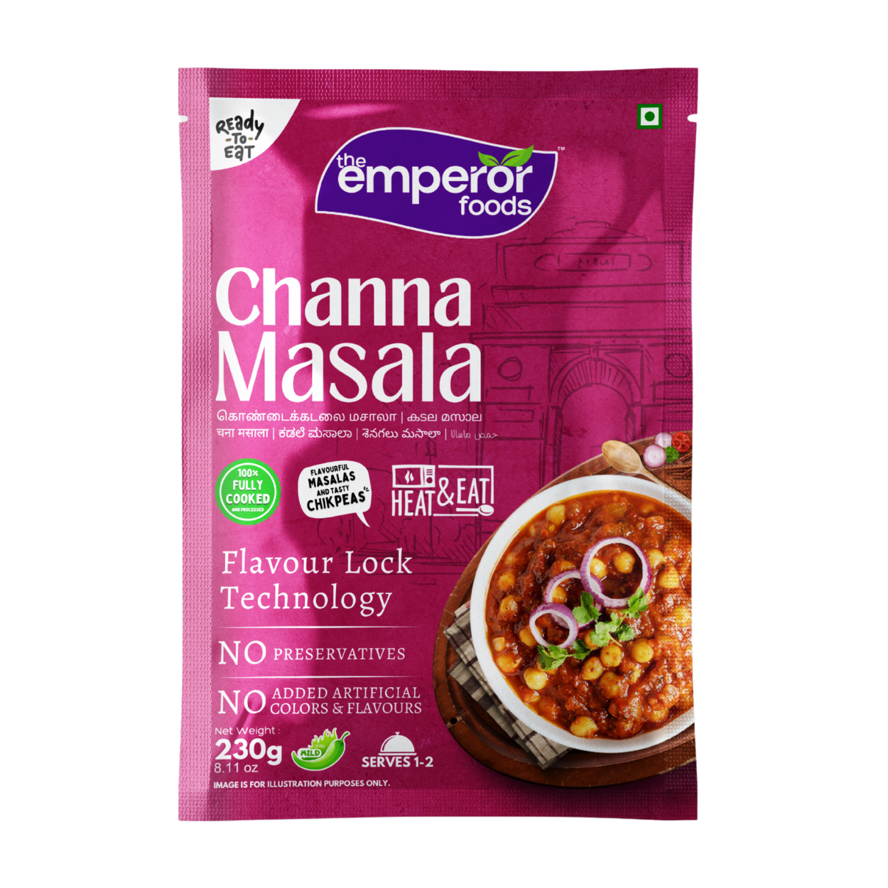 Ready To Eat Channa Masala | Just Heat & Eat | No Preservatives | 230g