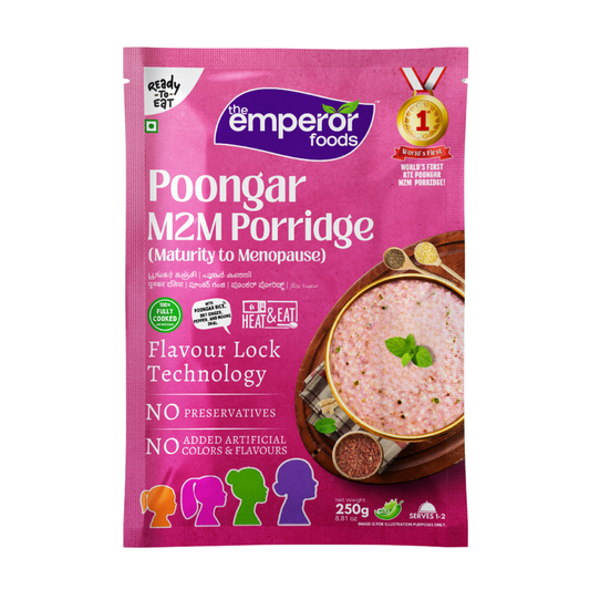 World's First Ready To Eat Poongar M2M Porridge | Made with Woman's Rice (Poongar Rice) | Helps from Maturity to Menopause | Just Heat & Eat | 250g