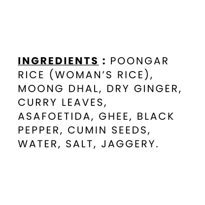 World's First Ready To Eat Poongar M2M Porridge | Made with Woman's Rice (Poongar Rice) | Helps from Maturity to Menopause | Just Heat & Eat | 250g