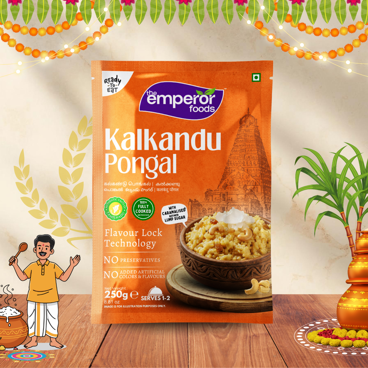 Kalkandu Pongal | Lumpsugar Pongal | Ready To Eat | 250g